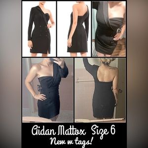 Size 6 tuxedo one sleeve dress . New w tags !